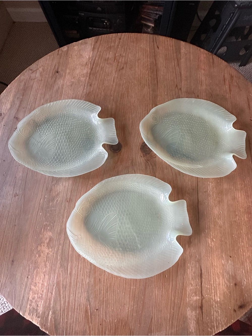 Seafoam Green Fish-Shaped Serving Dish - Set of 3